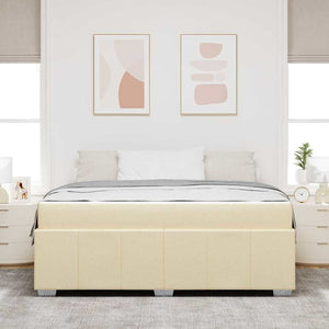 Bettrahmen mit Matratze Creme 180x200 cm