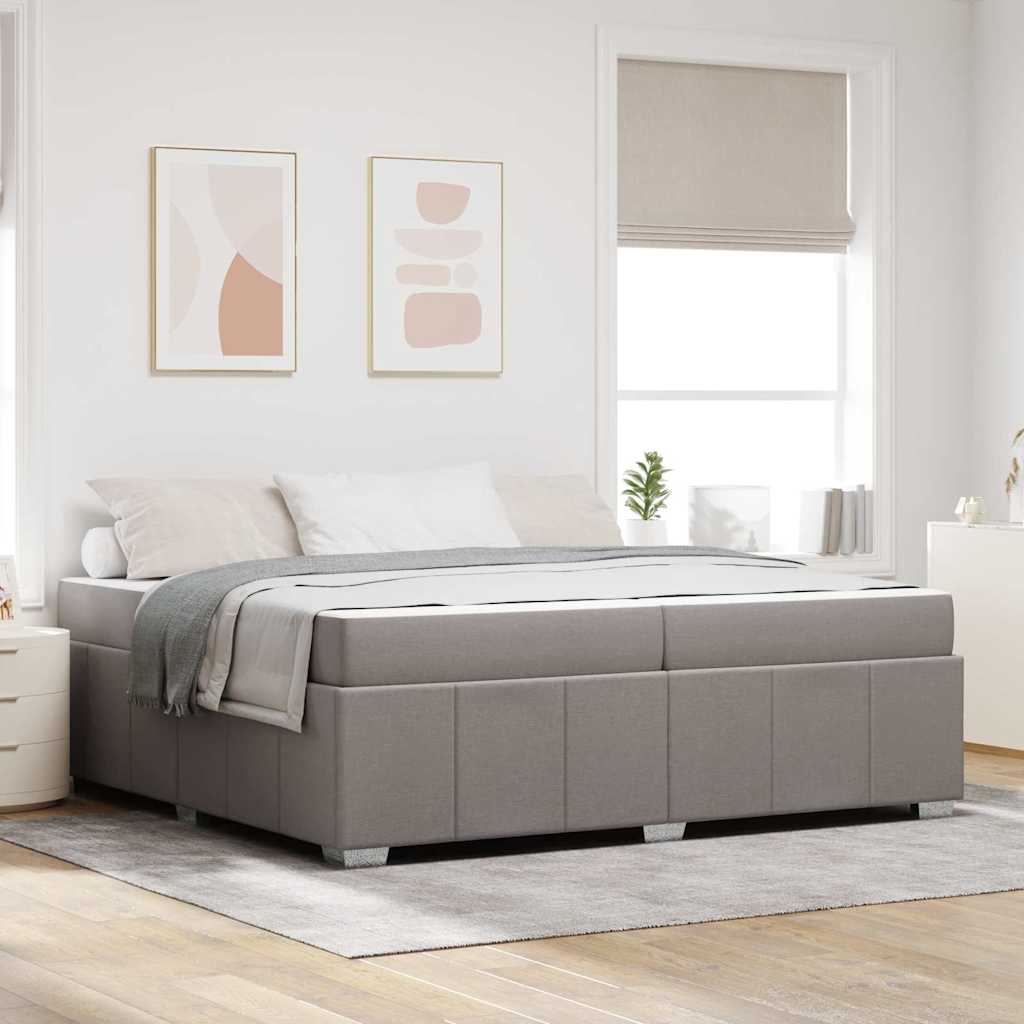 Bettrahmen mit Matratze Taupe 200x200 cm