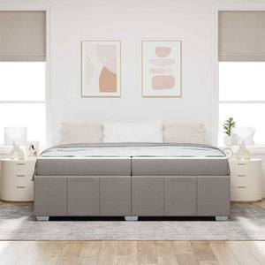 Bettrahmen mit Matratze Taupe 200x200 cm