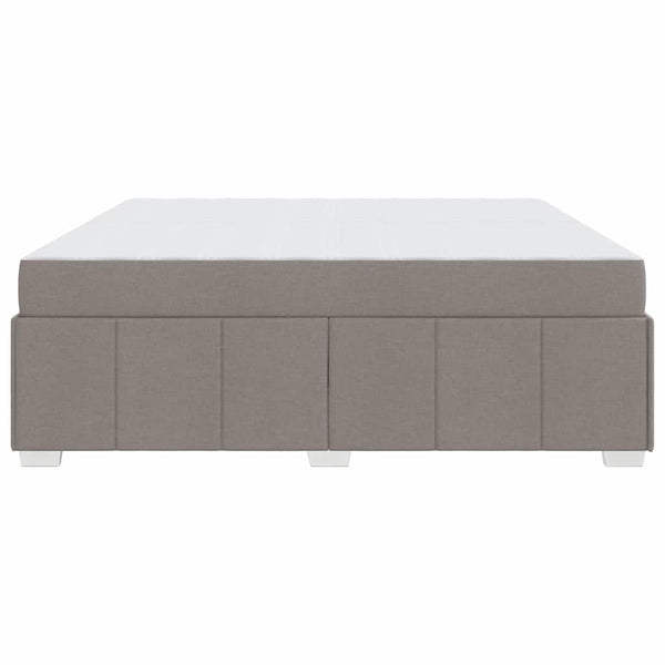Bettrahmen mit Matratze Taupe 200x200 cm