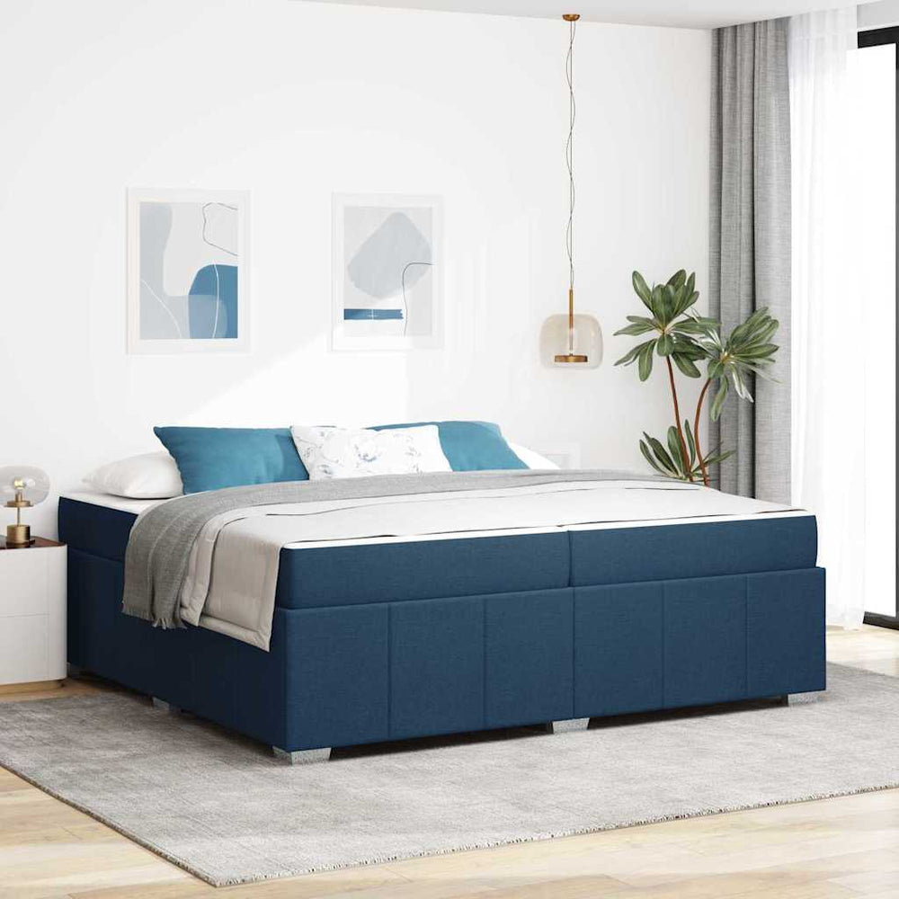 Blaues Bett mit Matratze 200x200 cm