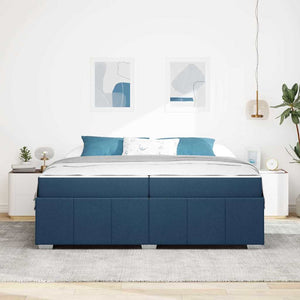 Blaues Bett mit Matratze 200x200 cm