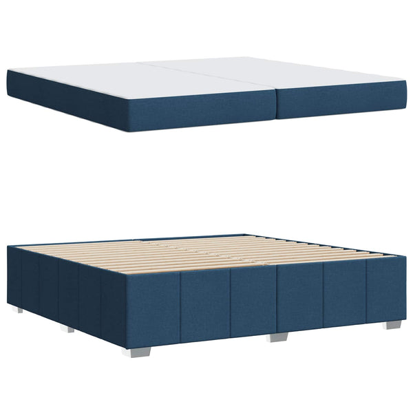 Blaues Bett mit Matratze 200x200 cm