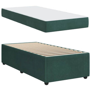 Bettrahmen mit Matratze Dunkelgrün 90x200 cm