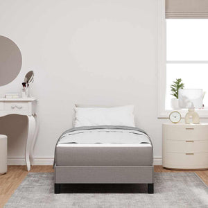 vidaXL Lit coffre avec matelas Taupe 80 x 200 cm Tissu