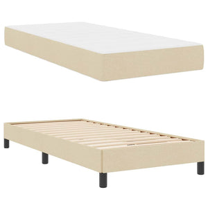 Boxspringbett Creme 80x200 cm mit Matratze