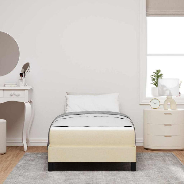 Boxspringbett Creme 90x190 cm mit Matratze