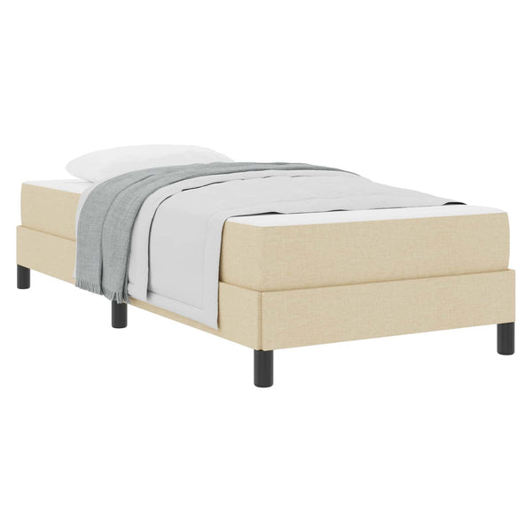 Boxspringbett Creme 90x190 cm mit Matratze