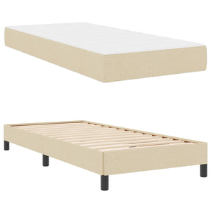 Boxspringbett Creme 90x200 cm mit Matratze