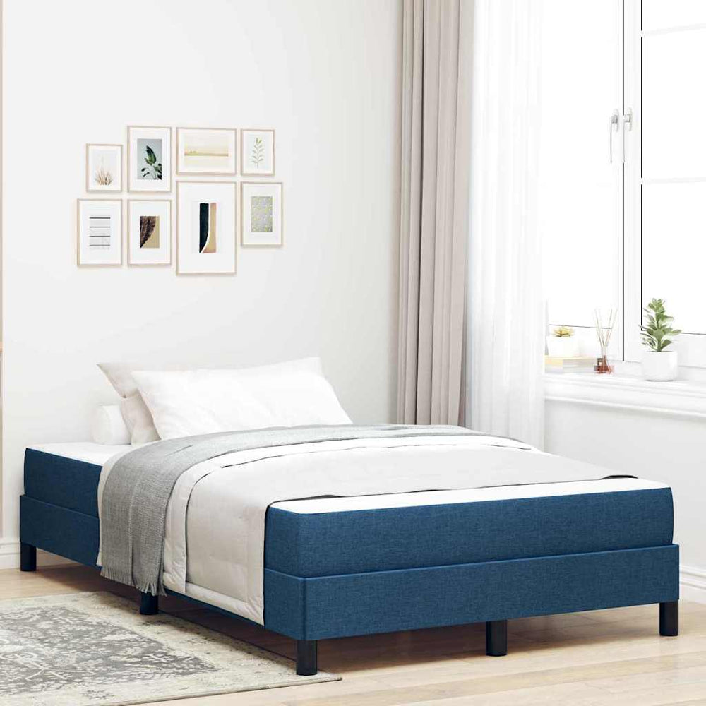 Boxspringbett Blau mit Matratze 120x190 cm