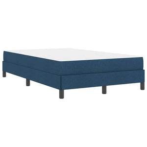 vidaXL Lit tapissier avec matelas bleu 120 x 200 cm tissu