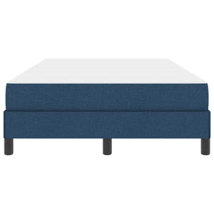 vidaXL Lit tapissier avec matelas bleu 120 x 200 cm tissu