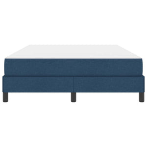 vidaXL Lit boxspring avec matelas bleu 140 x 190 cm tissu