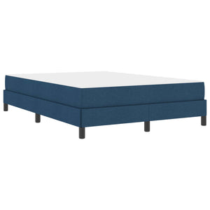 vidaXL Lit coffre avec matelas bleu 160 x 200 cm tissu