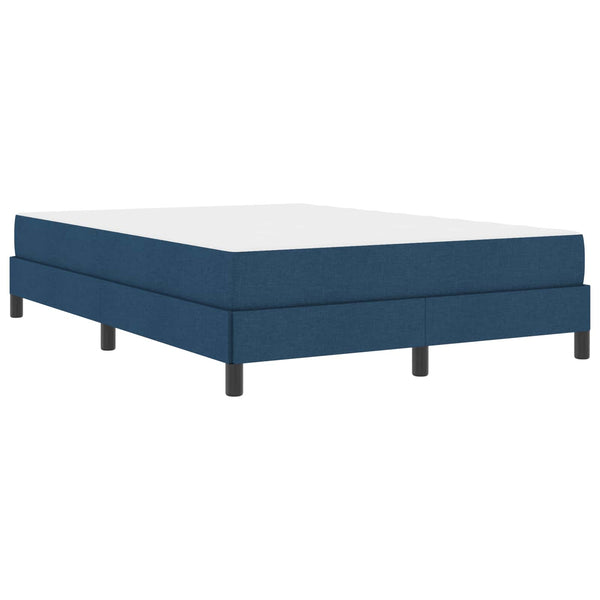vidaXL Lit coffre avec matelas bleu 160 x 200 cm tissu