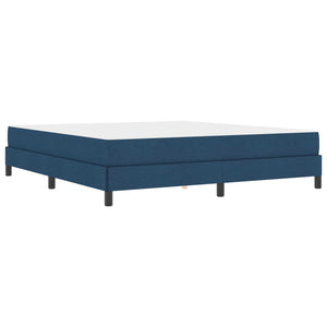 vidaXL Lit coffre avec matelas bleu 180 x 200 cm tissu