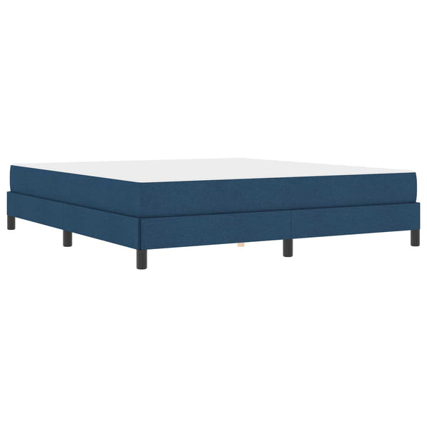 vidaXL Lit coffre avec matelas bleu 180 x 200 cm tissu