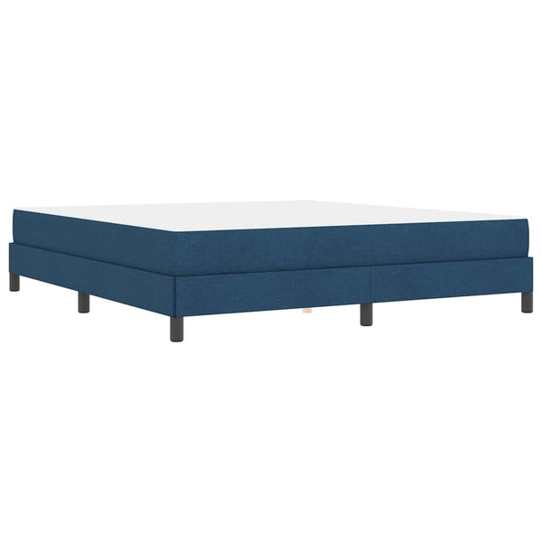 vidaXL Lit coffre avec matelas bleu 180 x 200 cm tissu