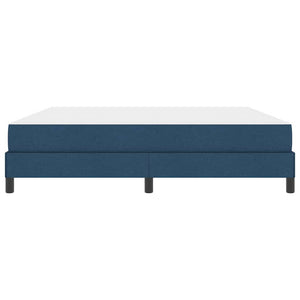 vidaXL Lit coffre avec matelas bleu 180 x 200 cm tissu