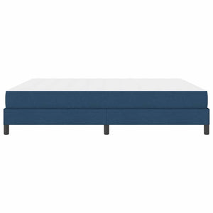 vidaXL Lit coffre avec matelas bleu 180 x 200 cm tissu