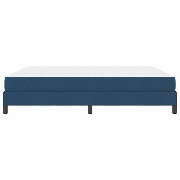 vidaXL Lit coffre avec matelas bleu 180 x 200 cm tissu