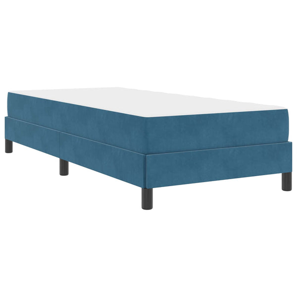 vidaXL Lit tapissier avec matelas Bleu foncé 80 x 200 cm Tissu