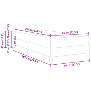 Boxspringbett Rosa 80x200 cm mit Matratze
