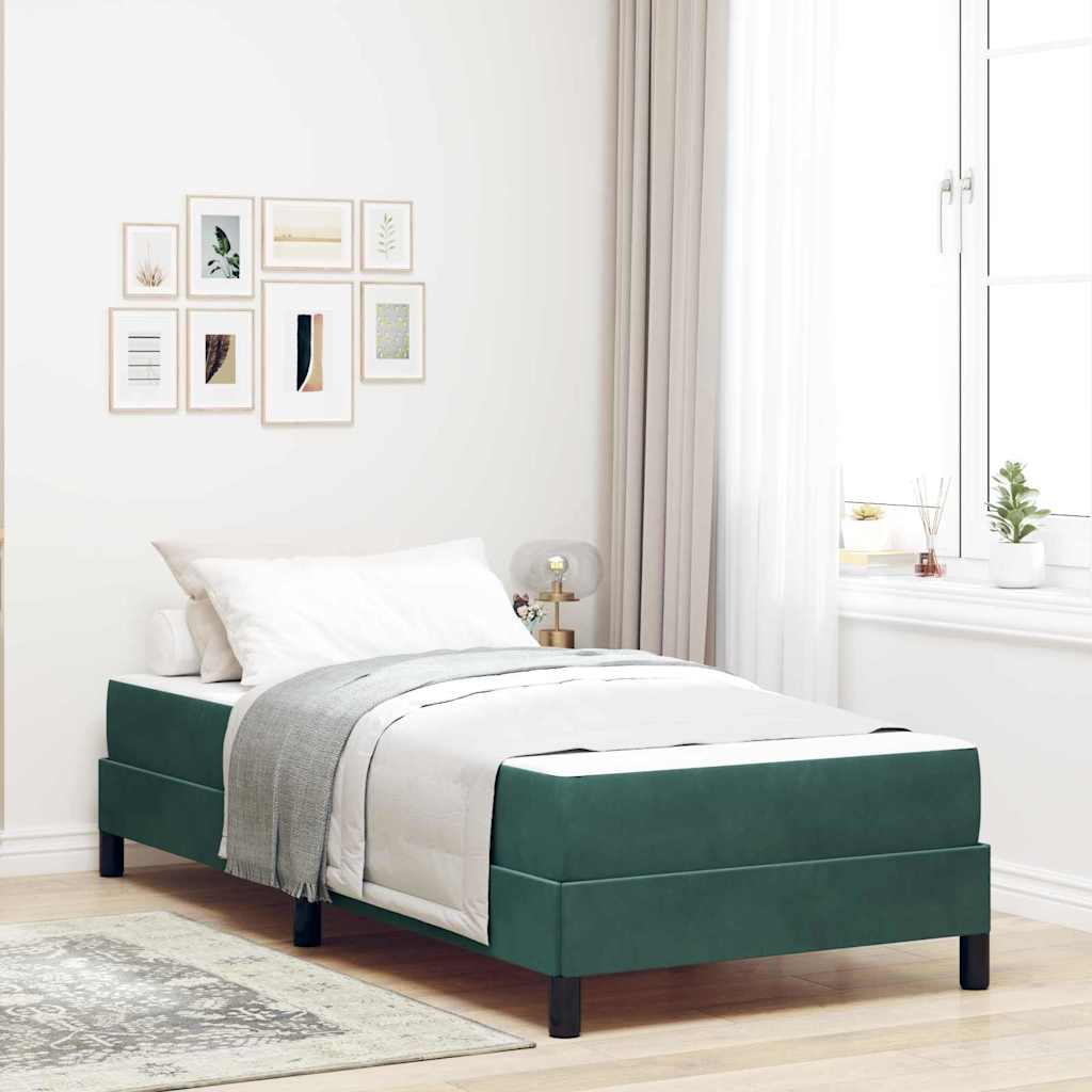 Boxspringbett Dunkelgrün 90x190 cm