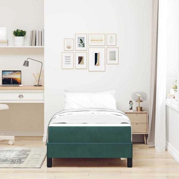 Boxspringbett Dunkelgrün 90x190 cm