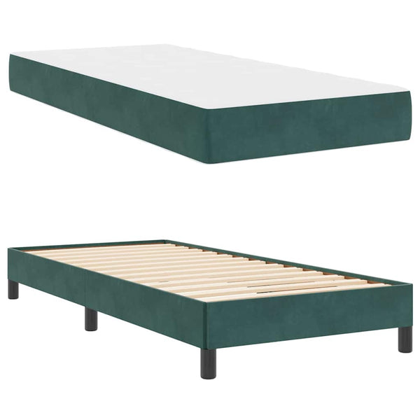 Boxspringbett Dunkelgrün 90x190 cm
