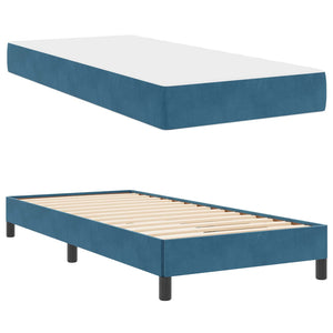 Boxspringbett mit Matratze Dunkelblau 90x190 cm