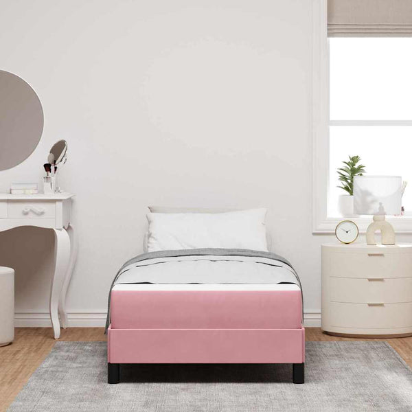 Boxspringbett Rosa mit Matratze 90x190 cm