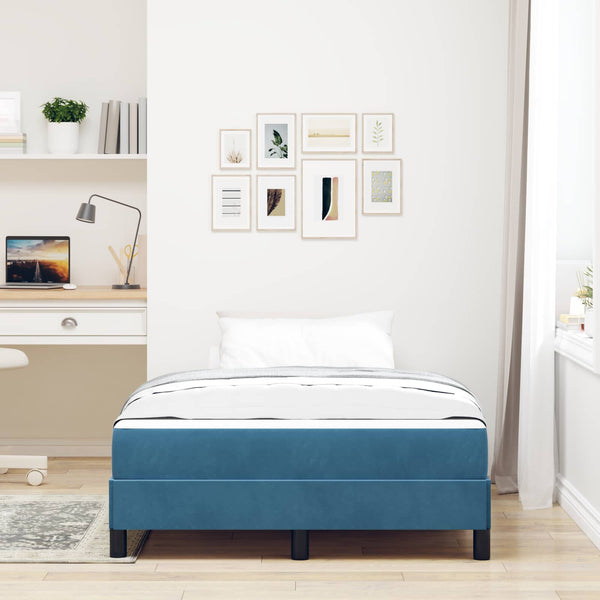 Boxspringbett mit Matratze Dunkelblau 120x190 cm
