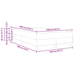 Boxspringbett Rosa mit Matratze 120x190 cm