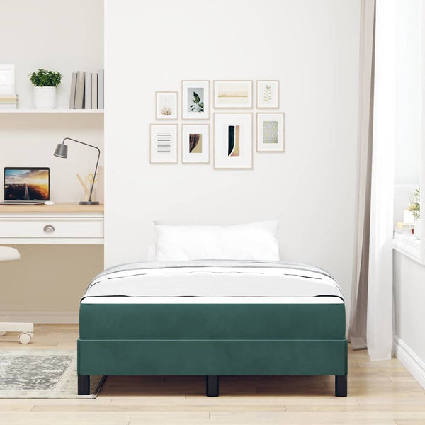 Boxspringbett Dunkelgrün mit Matratze 120x200 cm