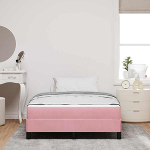Lit double avec matelas vidaXL Rose 120 x 200 cm Tissu