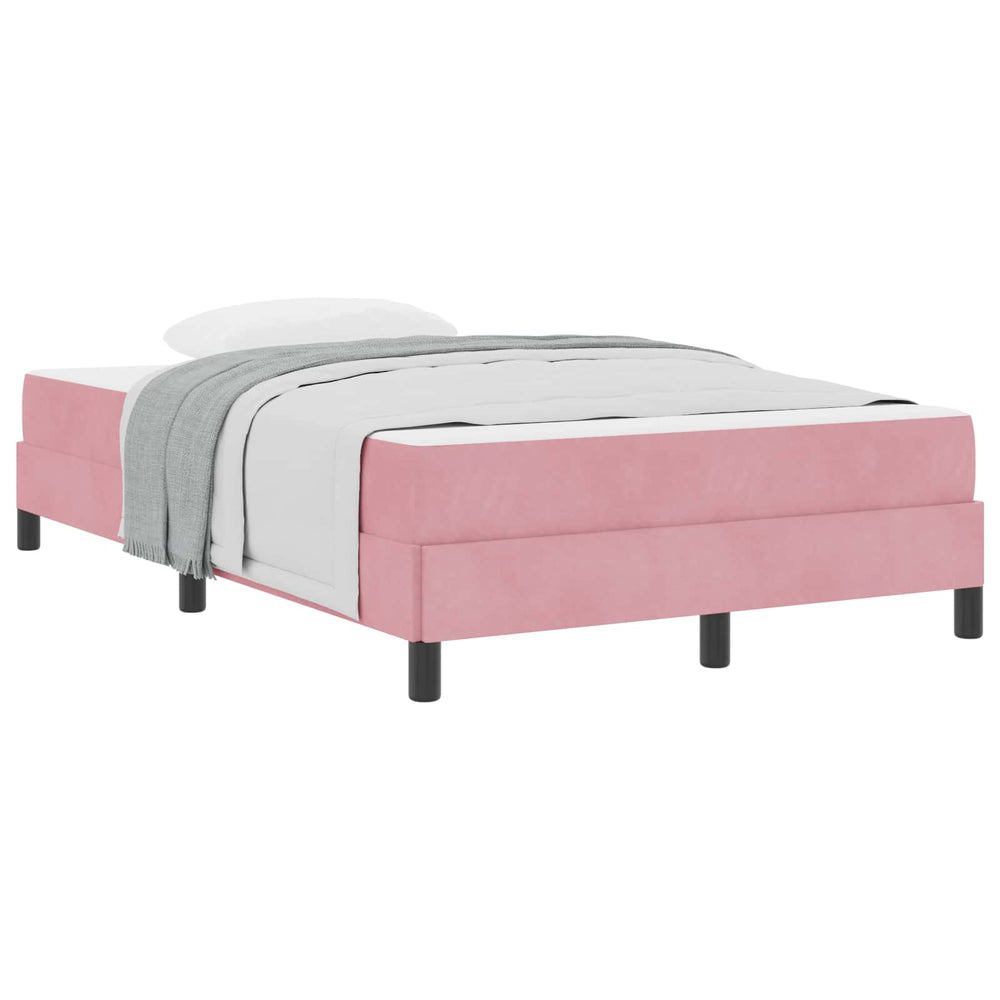 Lit double avec matelas vidaXL Rose 120 x 200 cm Tissu