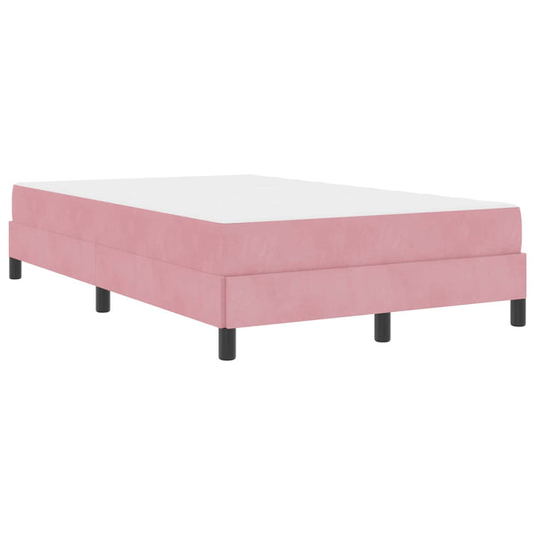 Lit double avec matelas vidaXL Rose 120 x 200 cm Tissu