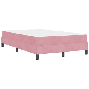 Lit double avec matelas vidaXL Rose 120 x 200 cm Tissu