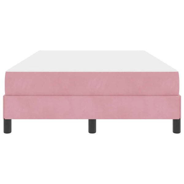 Lit double avec matelas vidaXL Rose 120 x 200 cm Tissu