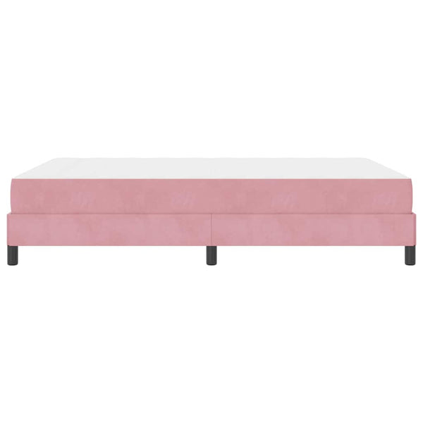 Lit coffre tapissier vidaXL avec matelas rose 140 x 190 cm en tissu