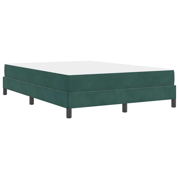 vidaXL Lit coffre avec matelas Vert foncé 140 x 200 cm Tissu
