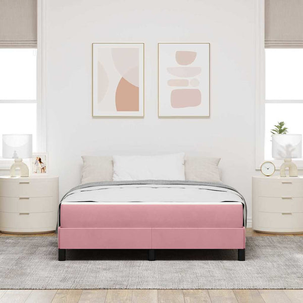 Boxspringbett Rosa mit Matratze 140x200
