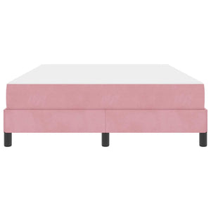 vidaXL Lit boxspring avec matelas Rose 160 x 200 cm Tissu