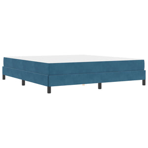 vidaXL Lit à ressorts avec matelas bleu foncé 180 x 200 cm Tissu