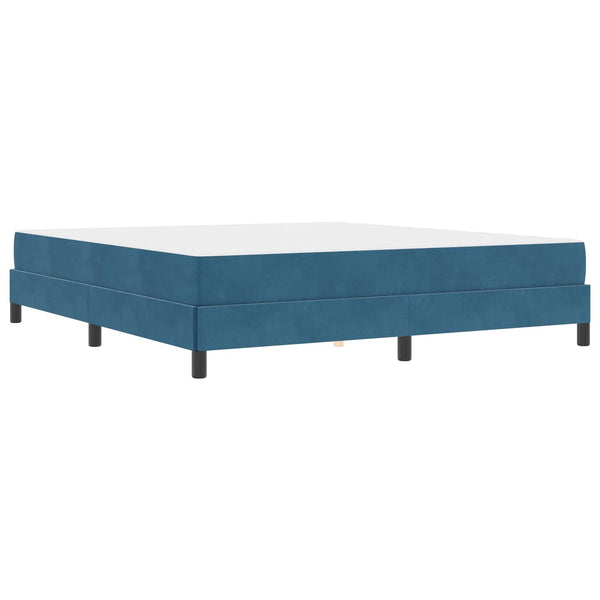 vidaXL Lit à ressorts avec matelas bleu foncé 180 x 200 cm Tissu