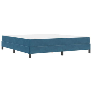 vidaXL Lit à ressorts avec matelas bleu foncé 180 x 200 cm Tissu