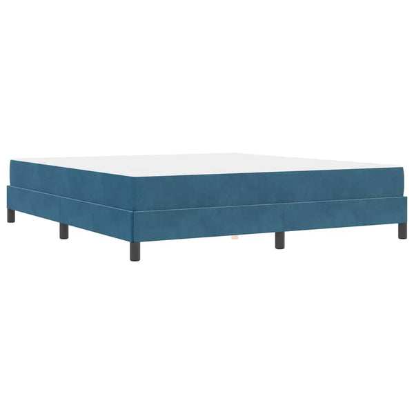 vidaXL Lit à ressorts avec matelas bleu foncé 180 x 200 cm Tissu