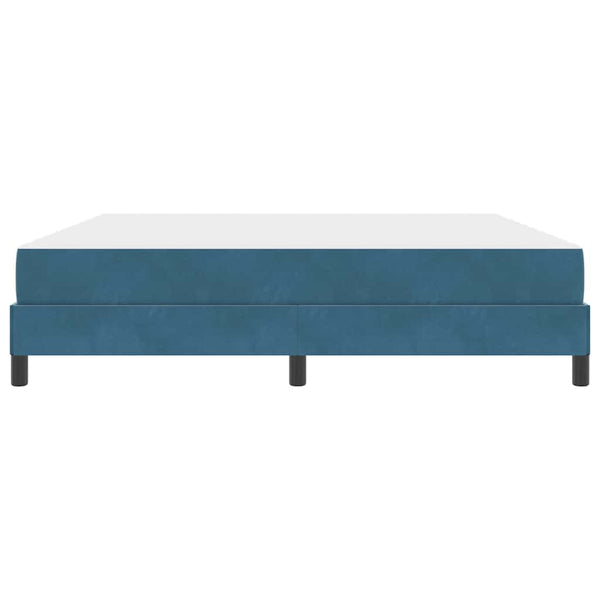 vidaXL Lit à ressorts avec matelas bleu foncé 180 x 200 cm Tissu