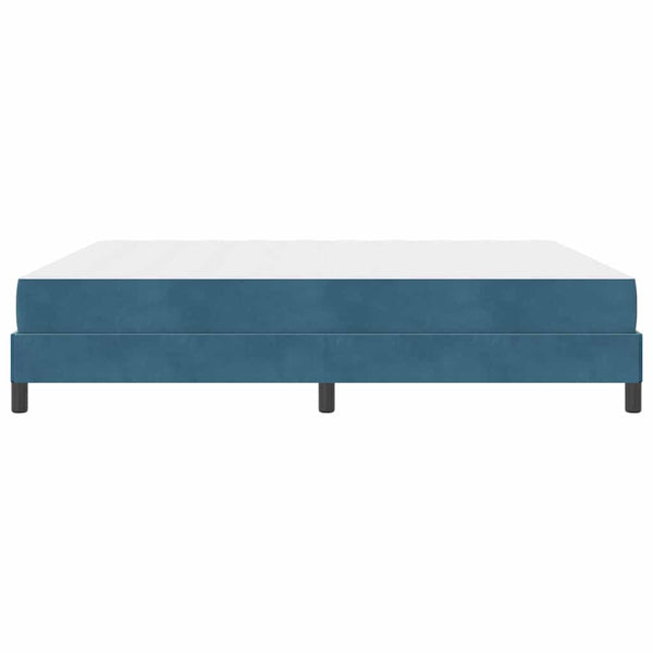 vidaXL Lit à ressorts avec matelas bleu foncé 180 x 200 cm Tissu